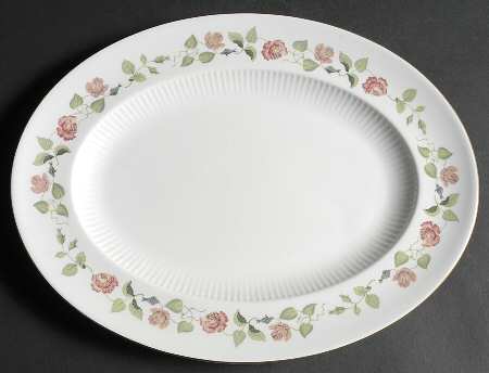 India Rose 13" Oval Serving Platter