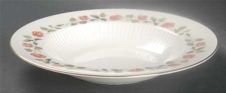 India Rose Rim Soup Bowl