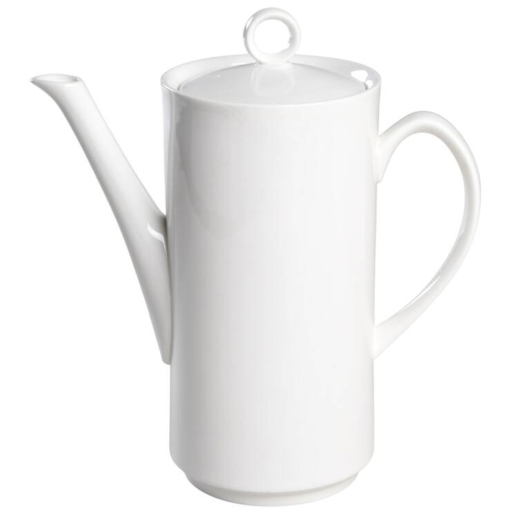 Inspiration White Coffee Pot & Lid