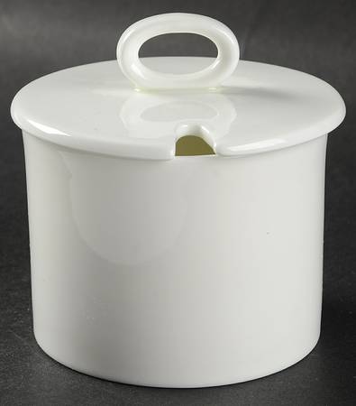 Inspiration White Sugar Bowl & Lid