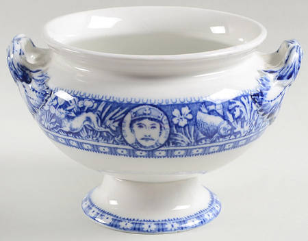 Ivanhoe (Flow Blue) Sauce Boat No LId