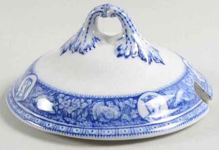 Ivanhoe (Flow Blue) Lid for Sauce Boat