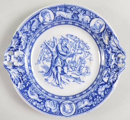 Ivanhoe (Flow Blue) Underplate for Sauce Boat