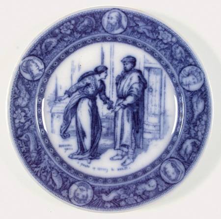 Ivanhoe (Flow Blue) Luncheon Plate