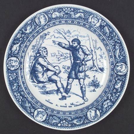 Ivanhoe (Flow Blue) Dinner Plate