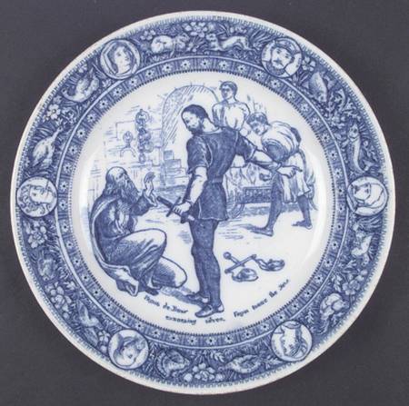 Ivanhoe (Flow Blue) Dinner Plate