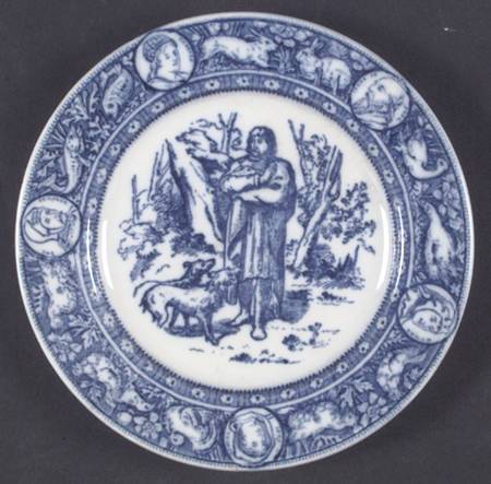 Ivanhoe (Flow Blue) Dessert/Pie Plate