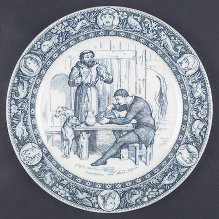 Ivanhoe (Blue Gray Design) Dinner Plate