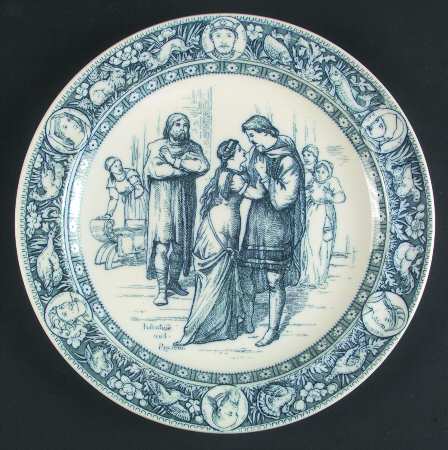 Ivanhoe (Blue Gray Design) Dinner Plate