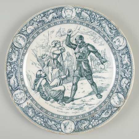 Ivanhoe (Blue Gray Design) Dinner Plate