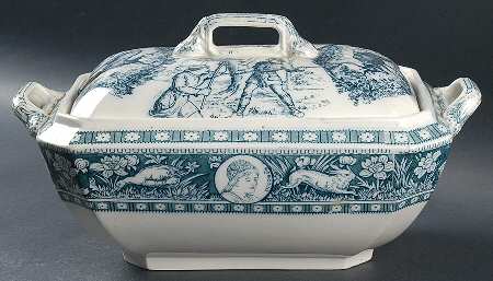 Ivanhoe (Blue Gray Design) Tureen &  Lid