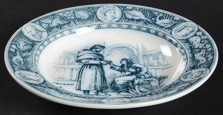 Ivanhoe (Blue Gray Design) Rim Soup Bowl