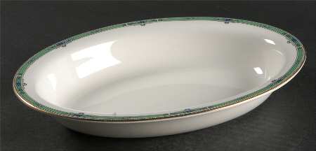 Jade 10" Oval Vegetable Bowl