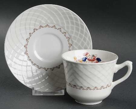 Jasmine Flat Cup & Saucer Set