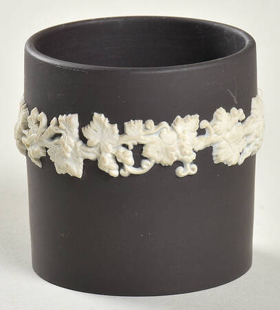 Cream Color on Black Jasperware Cigarette Holder