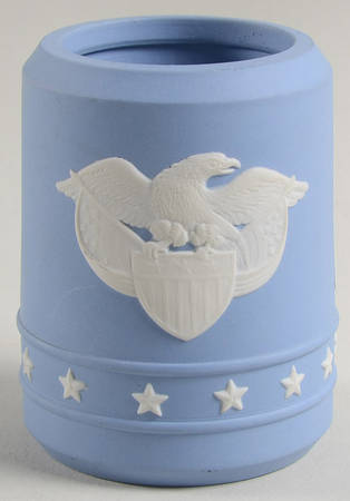 Cream Color on Lavender (Pale Blue) Jasperware Executive Cigarette Lighter No Element