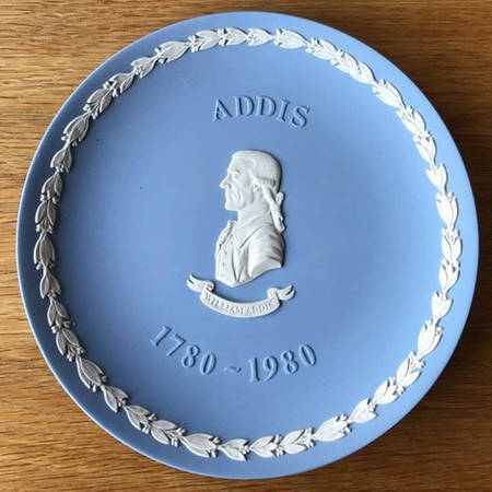 Cream Color on Lavender (Pale Blue) Jasperware Collector Plate