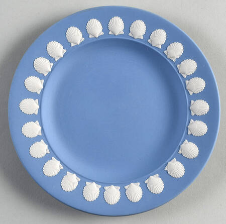 Cream Color on Lavender (Pale Blue) Jasperware Bread & Butter Plate