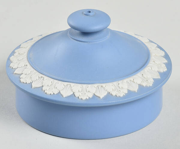 Cream Color on Lavender (Pale Blue) Jasperware Lid for Teapot by Wedgwood