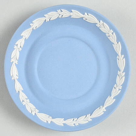 Cream Color on Lavender (Pale Blue) Jasperware Saucer for Lavender Demitasse Cup