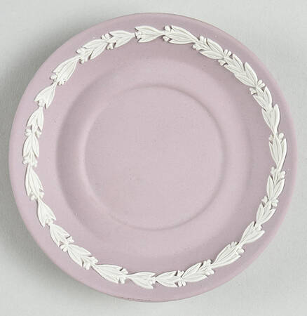 Cream Color on Lavender (Pale Blue) Jasperware Saucer for Lilac Demitasse Cup