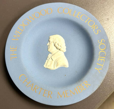 Cream Color on Lavender (Pale Blue) Jasperware Collector Plate