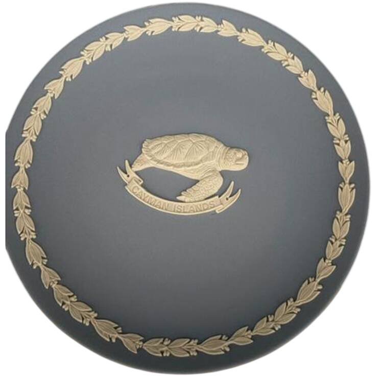 Cream Color on Lavender (Pale Blue) Jasperware Collector Plate