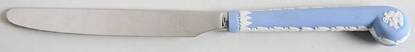 Cream Color on Lavender (Pale Blue) Jasperware Large Dinner Knife