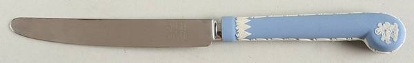 Cream Color on Lavender (Pale Blue) Jasperware Dessert Knife