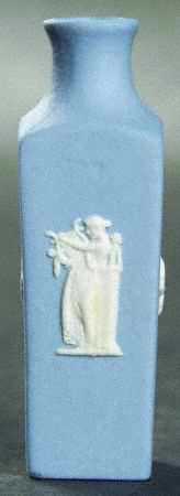 Cream Color on Lavender (Pale Blue) Jasperware Miniature Bud Vase