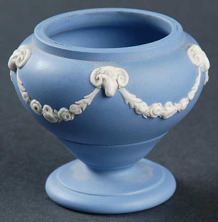 Cream Color on Lavender (Pale Blue) Jasperware Cigarette Lighter-No Element