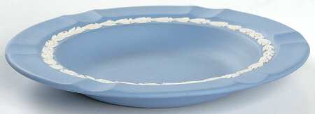Cream Color on Lavender (Pale Blue) Jasperware Executive Ashtray
