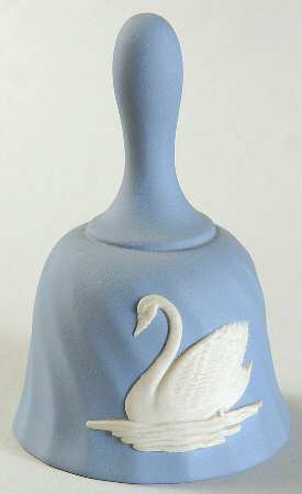 Cream Color on Lavender (Pale Blue) Jasperware Bell