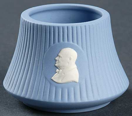 Cream Color on Lavender (Pale Blue) Jasperware Cigarette Lighter-No Element