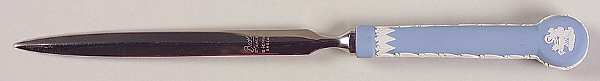 Cream Color on Lavender (Pale Blue) Jasperware Letter Opener