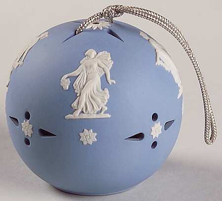 Cream Color on Lavender (Pale Blue) Jasperware Pommander by Wedgwood
