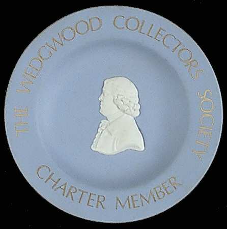 Cream Color on Lavender (Pale Blue) Jasperware 4" Round Tray