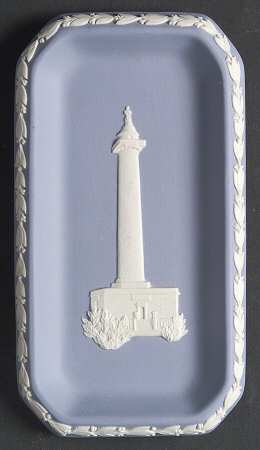 Cream Color on Lavender (Pale Blue) Jasperware 6" Oblong Tray