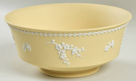 Cream Color on Primrose Jasperware Emperor Bowl