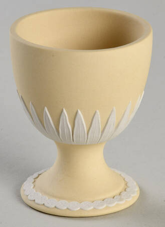 Cream Color on Primrose Jasperware Single Egg Cup