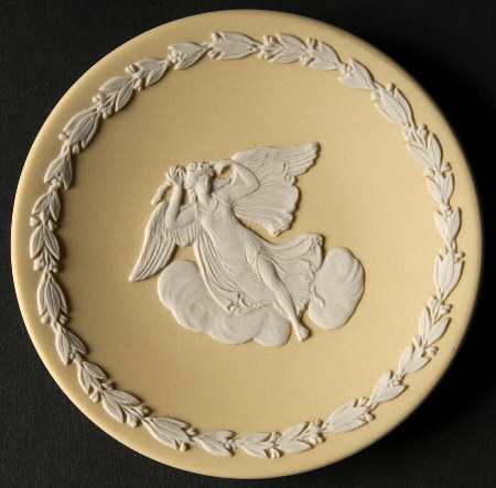 Cream Color on Primrose Jasperware Butter Pat