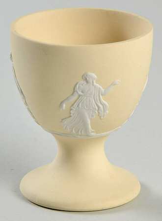 Cream Color on Primrose Jasperware Single Egg Cup