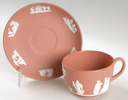 Cream Color on Terra Cotta Jasperware by Wedgwood