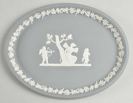 Cream Color on Grey Jasperware by Wedgwood