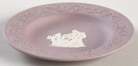 Cream Color on Lilac Jasperware Patrician Tray