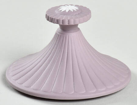 Cream Color on Lilac Jasperware Lid for Powder Box