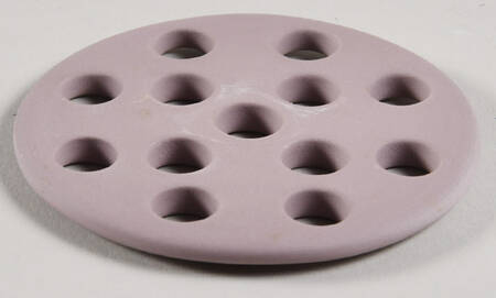 Cream Color on Lilac Jasperware Grid/Frog for Vase
