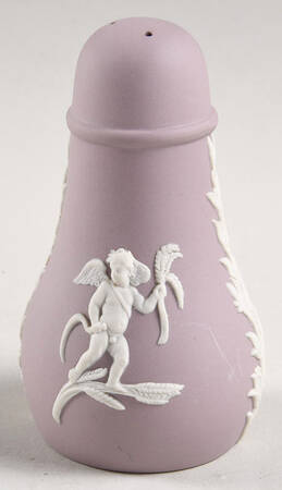 Cream Color on Lilac Jasperware Salt Shaker