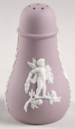 Cream Color on Lilac Jasperware Pepper Shaker