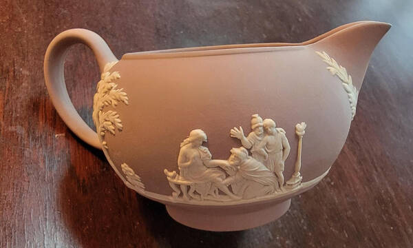 Cream Color on Lilac Jasperware Creamer